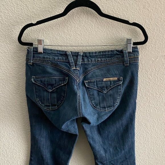 Y2K VTG William Rast Madison Flare Trouser Low Rise Jeans 28 x 32 Snap Button - Picture 4 of 10